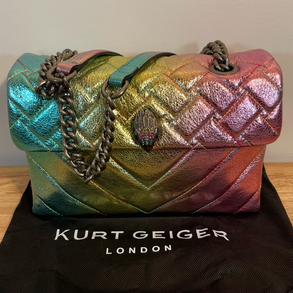 * SOLD * New • KURT GEIGER • London Kensington X Leather Convertible Bag